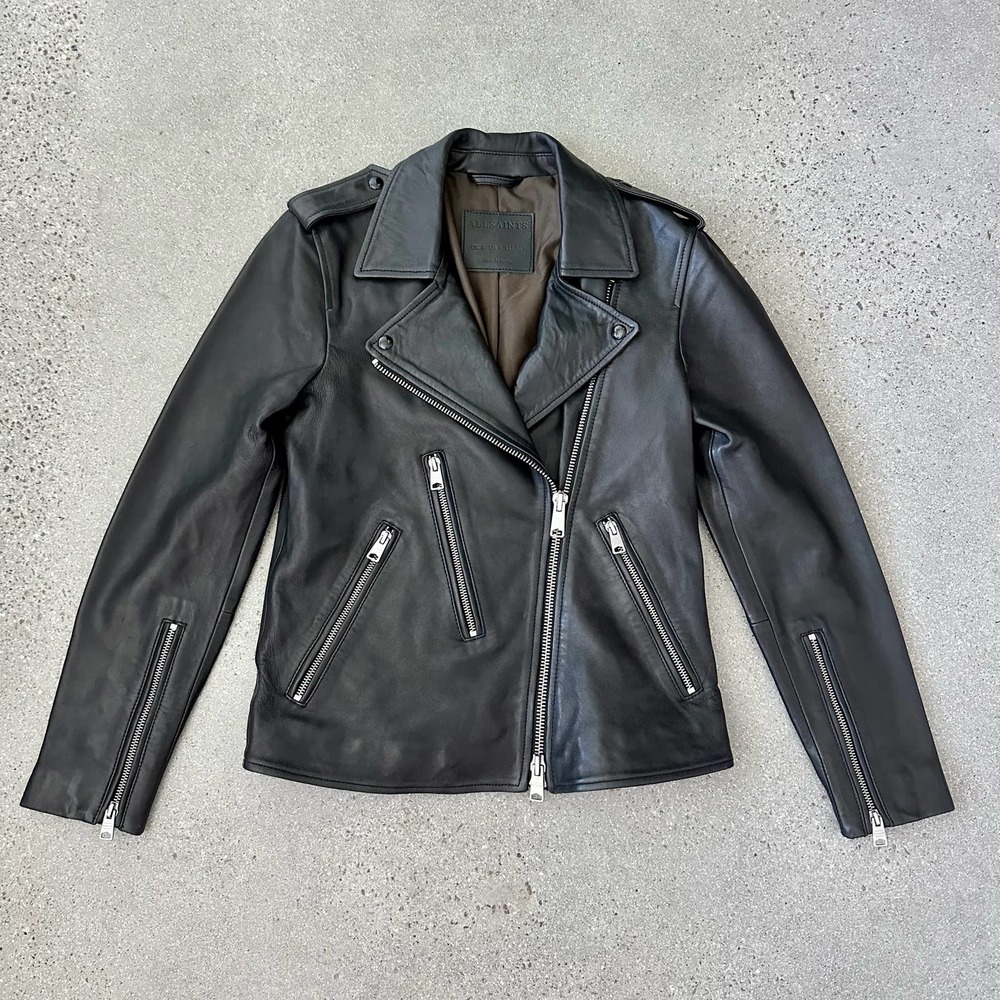 AllSaints Elva Biker Leather Jacket